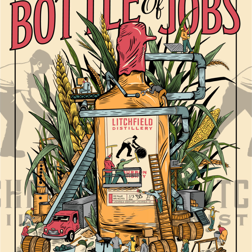 Litchfield Distillery "Bottle of Jobs"